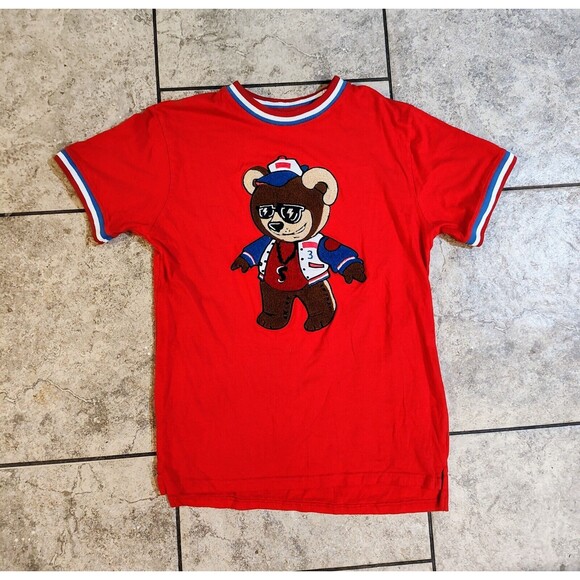 Another Hype Piece Mens Size 2XL Superstar Icon Embroidered Bear T-Shirt AHP - Picture 2 of 14